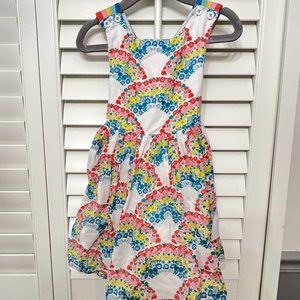 Like New! Mini Boden Rainbow Floral Crossbody Dress 3-4T